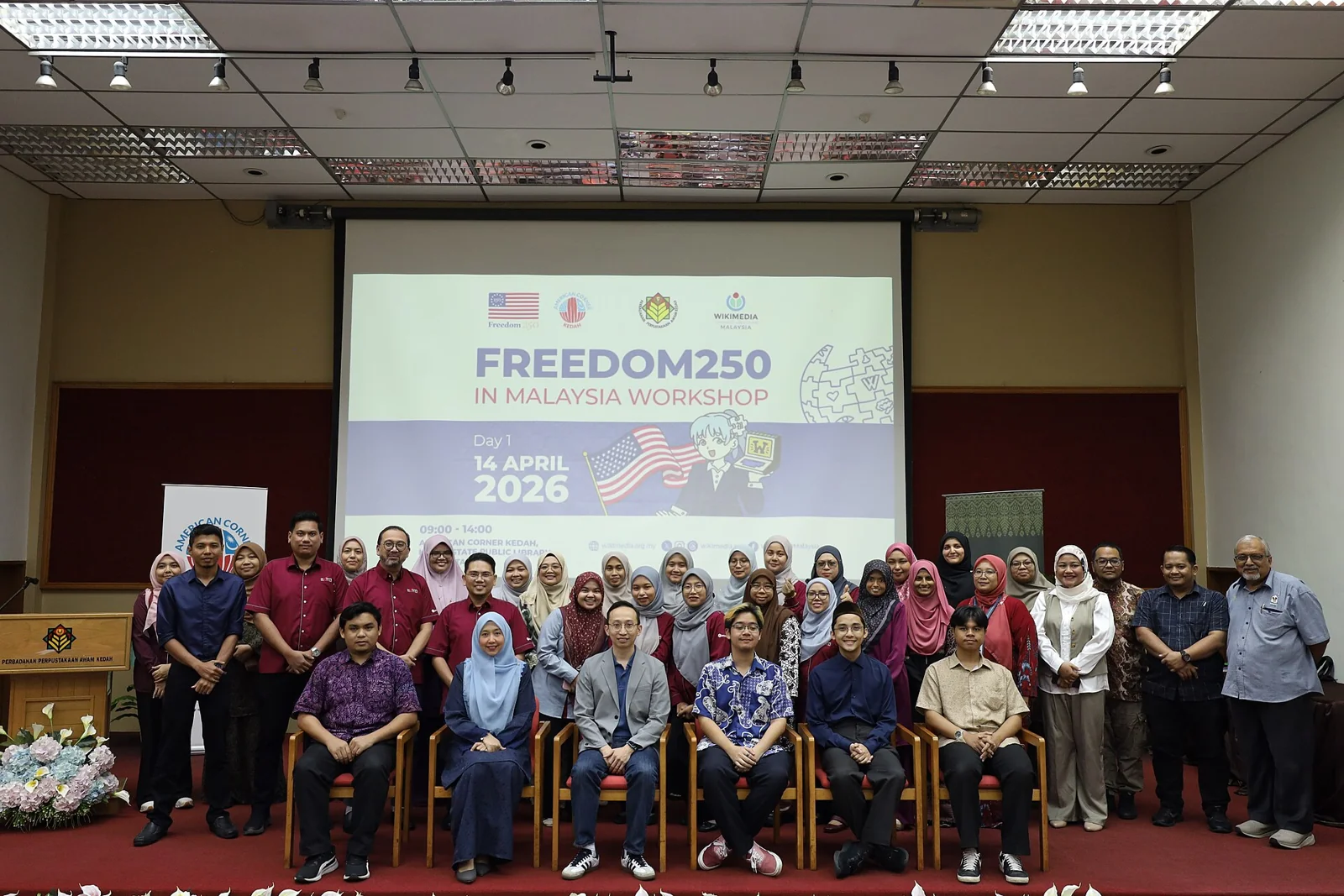 Group photograph of participants at the Freedom 250 workshop in Malaysia